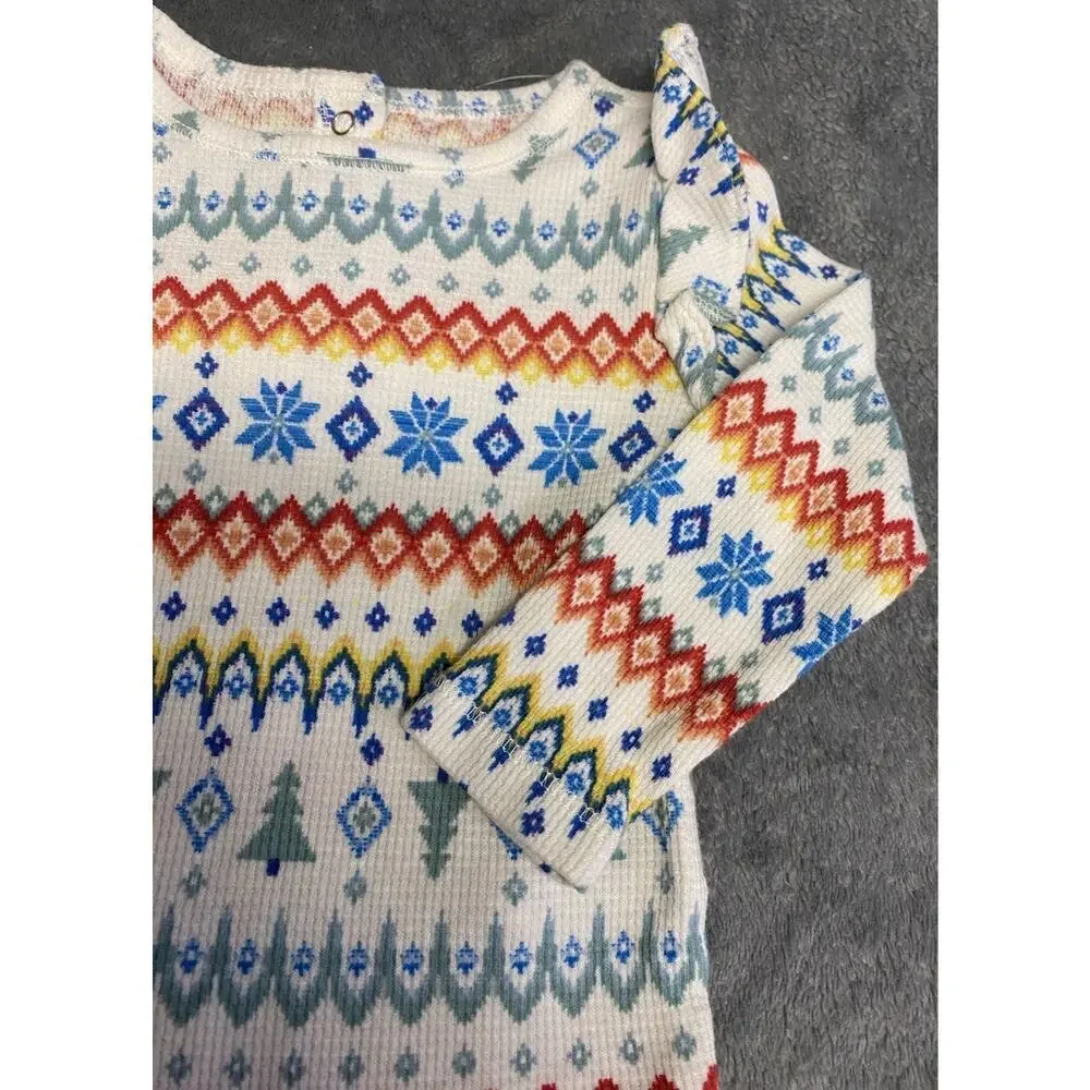 Old Navy Waffle Knit Winter Bodysuit Girls Size 6-12 Months